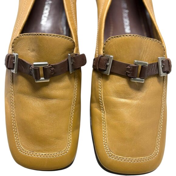 Enzo Angiolini Helene Tan Leather Horsebit Y2K Loafers - Picture 8 of 11